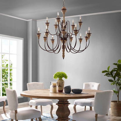 Nobility Pendant Light Ceiling Pendant Light Ceiling, Metal Steel Wood, Natural Brown 15367