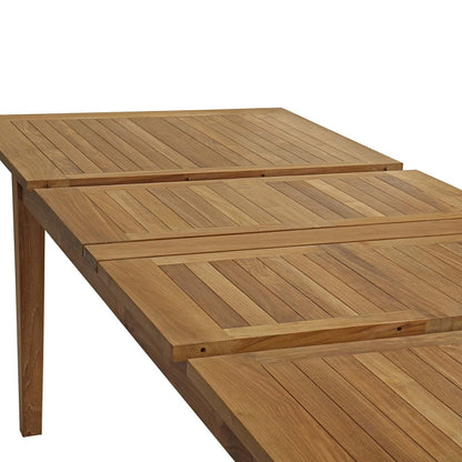 Marina 7 Piece Outdoor Patio Teak Outdoor Dining Set, Wood, Natural 14270