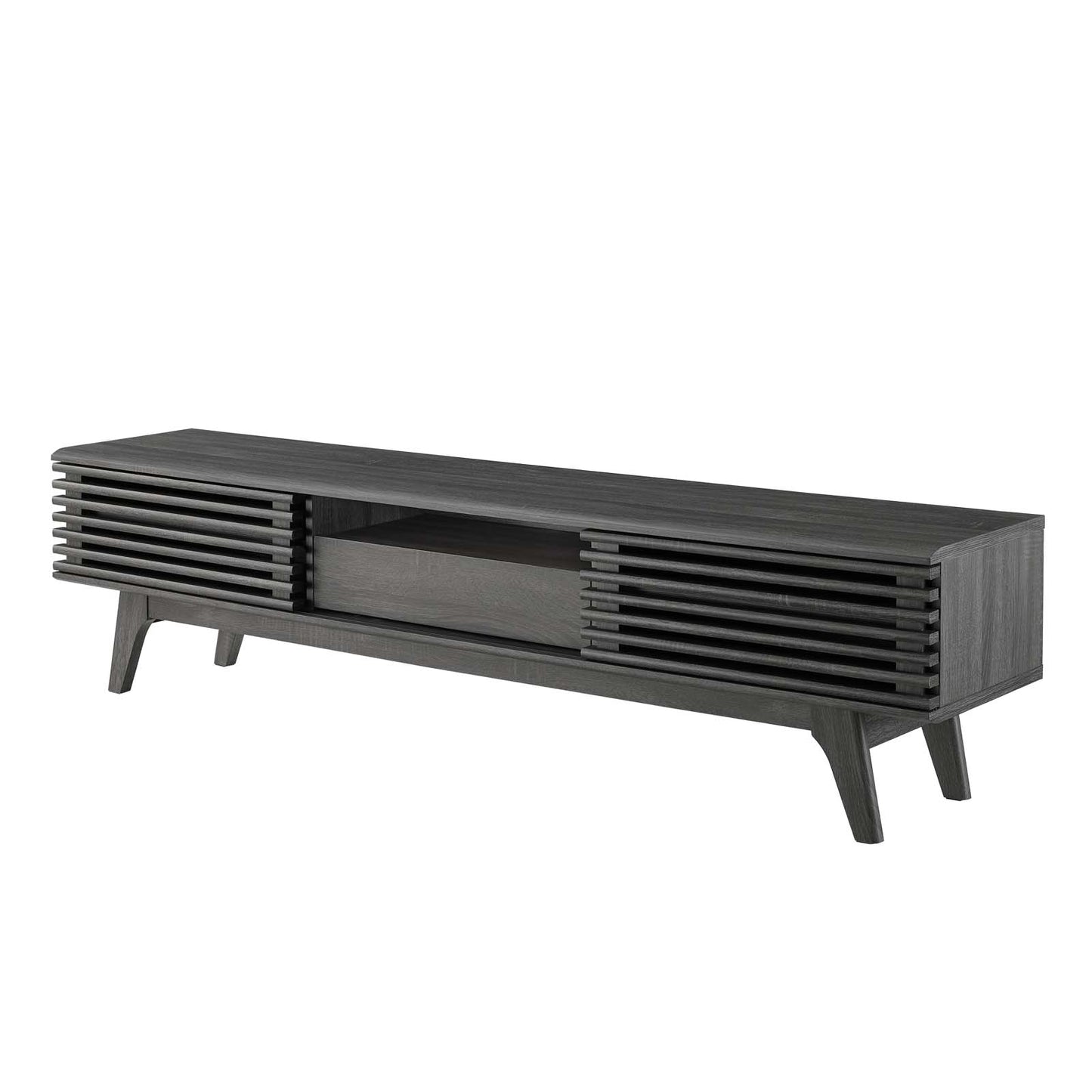 Render 70" TV Stand, Wood, Dark Grey Gray, 18158