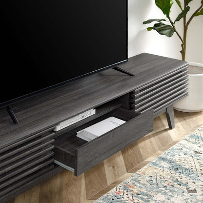 Render 70" TV Stand, Wood, Dark Grey Gray, 18158