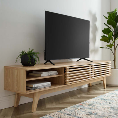 Render 70" TV Stand, Wood, Brown Oak, 18159