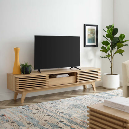 Render 70" TV Stand, Wood, Brown Oak, 18159