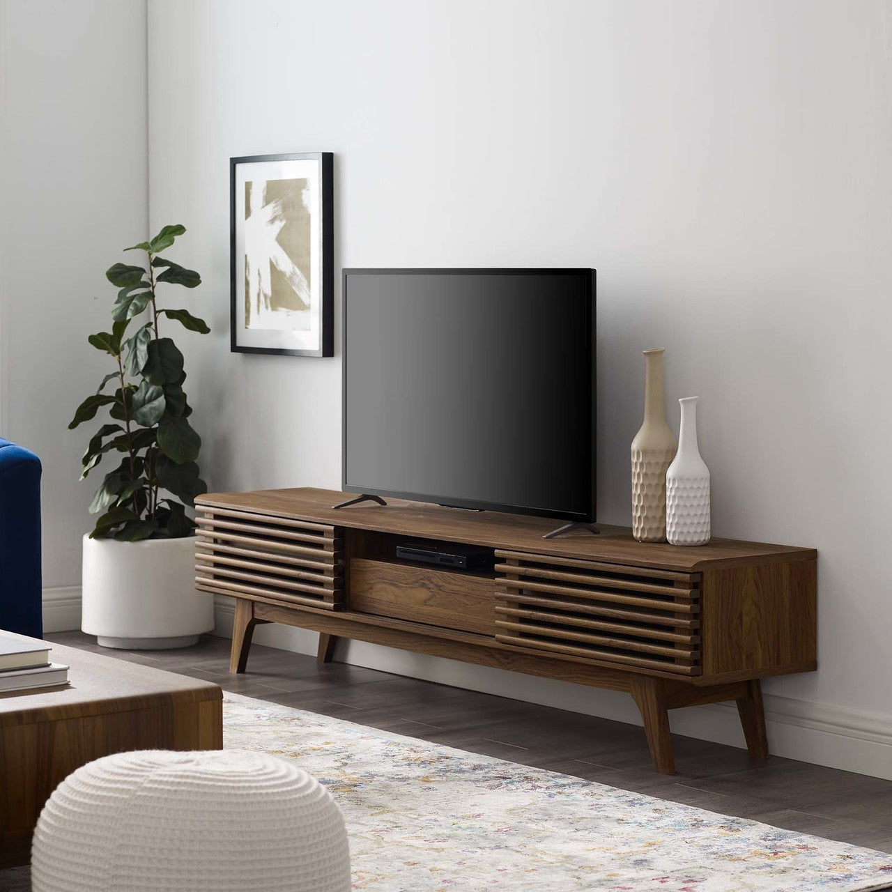 Render 70" TV Stand, Wood, Natural Brown 15379