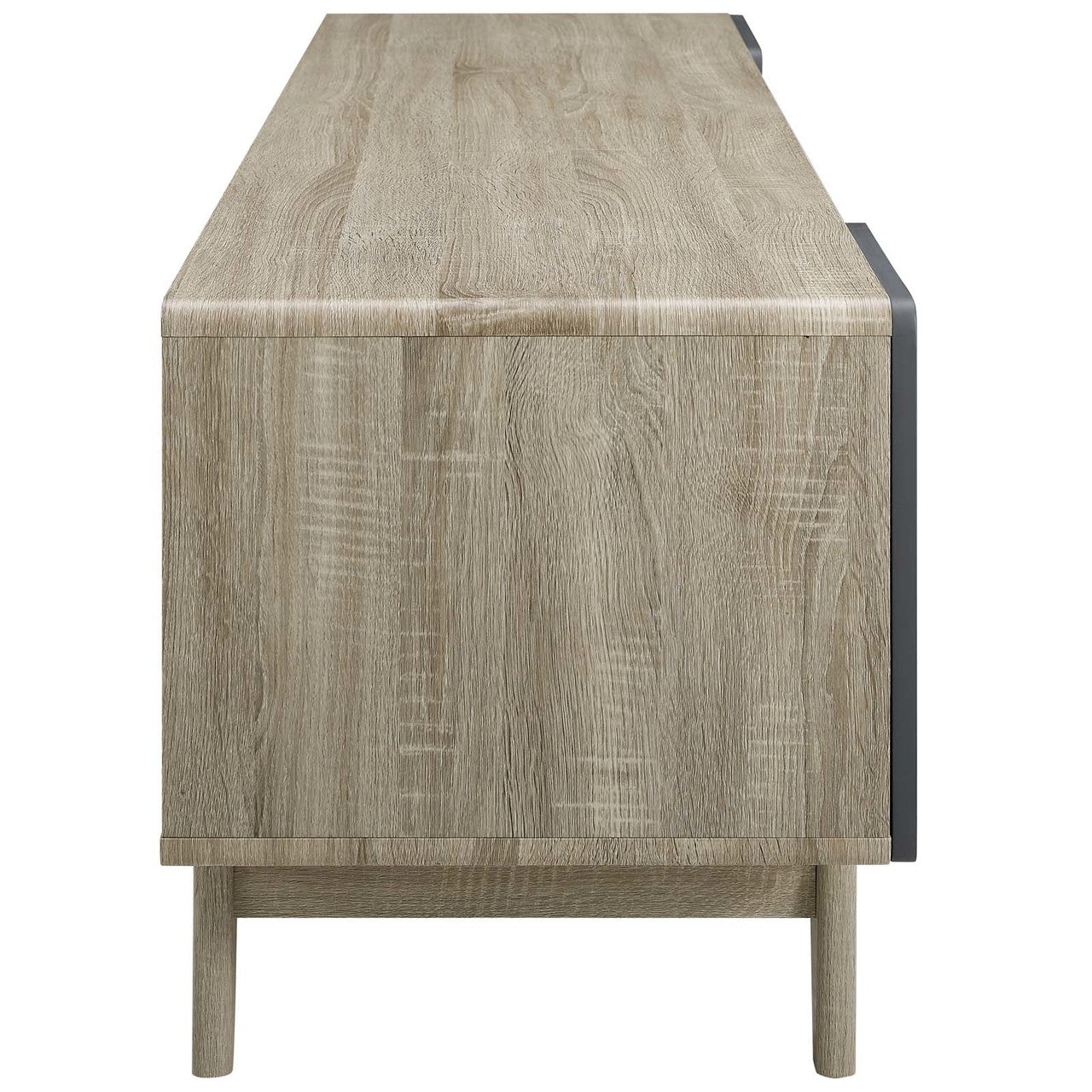 Tread 70" Media Console TV Stand, Wood, Grey Gray Natural 15380