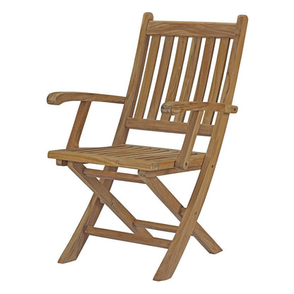 Marina 9 Piece Outdoor Patio Teak Outdoor Dining Set, Wood, Natural 14297