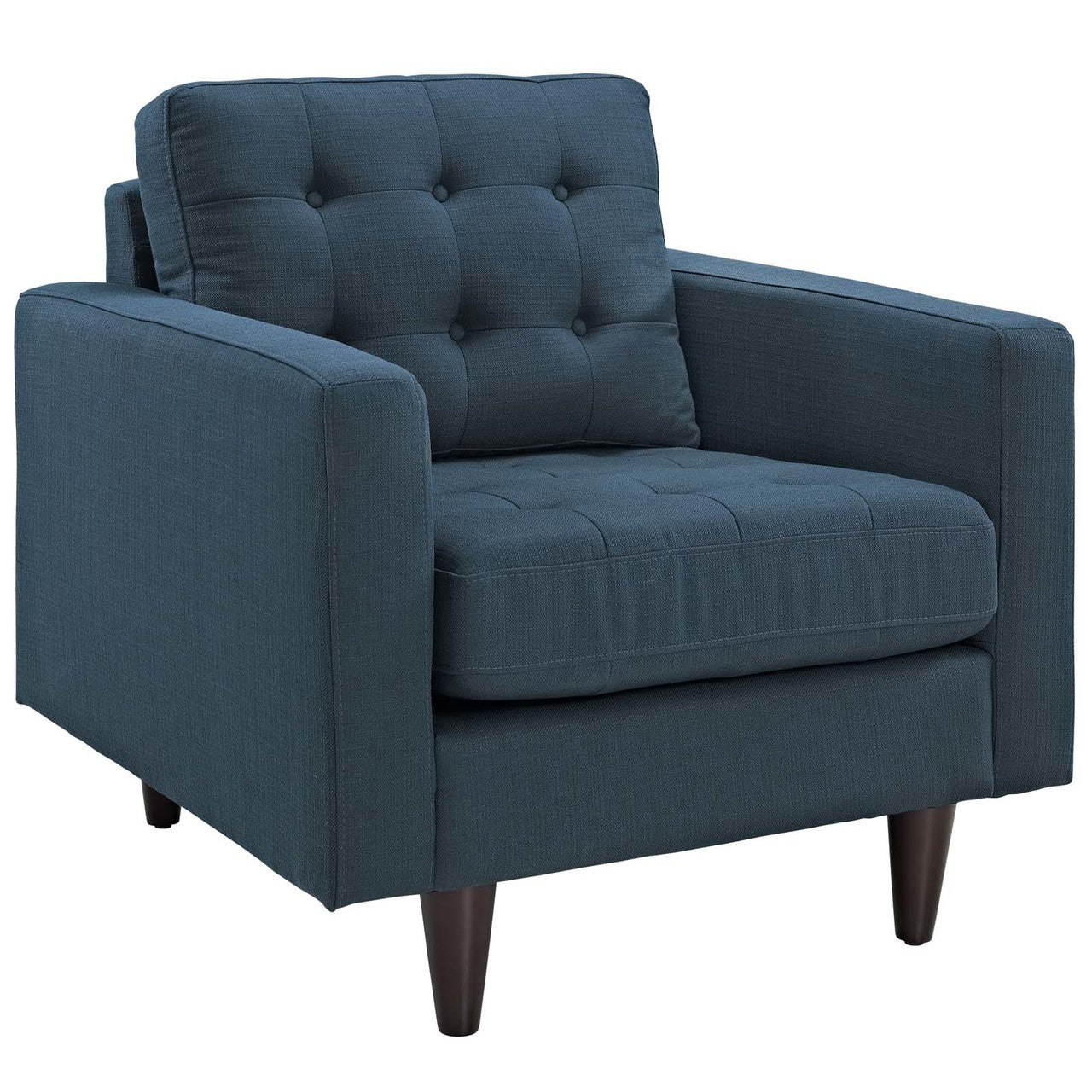 Empress Sofa, Loveseat and Armchair Set of 3, Fabric, Navy Blue 14299