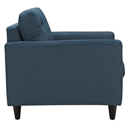 Empress Sofa, Loveseat and Armchair Set of 3, Fabric, Navy Blue 14299