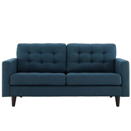 Empress Sofa, Loveseat and Armchair Set of 3, Fabric, Navy Blue 14299