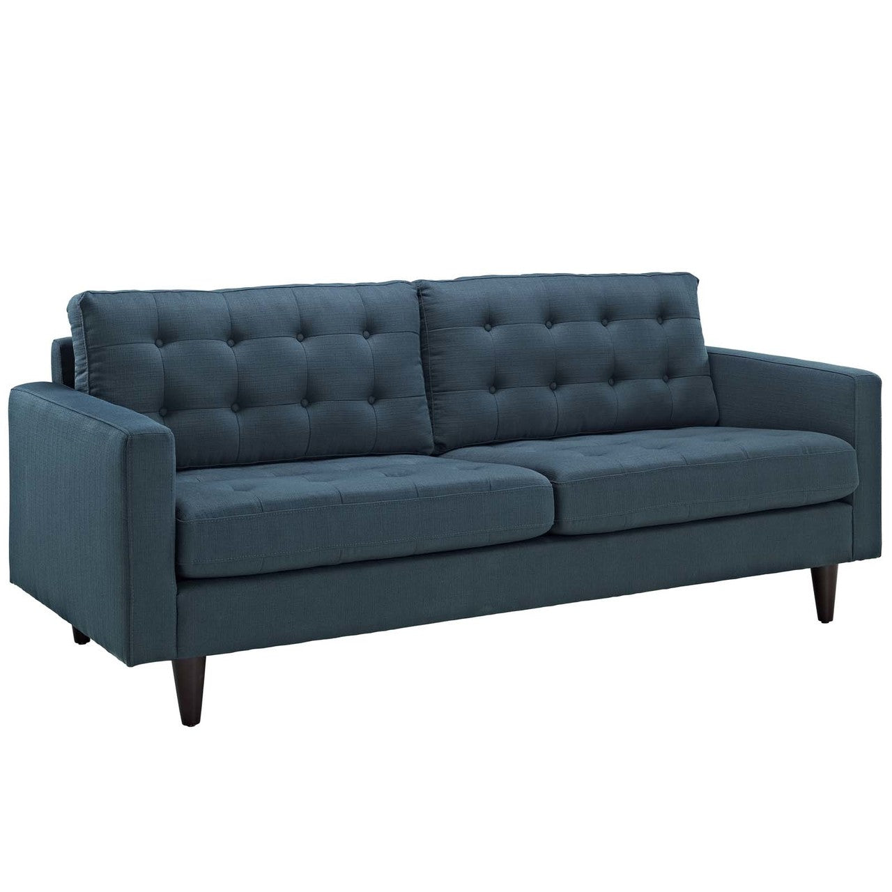 Empress Sofa, Loveseat and Armchair Set of 3, Fabric, Navy Blue 14299