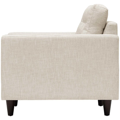 Empress Sofa, Loveseat and Armchair Set of 3, Fabric, Beige 14300