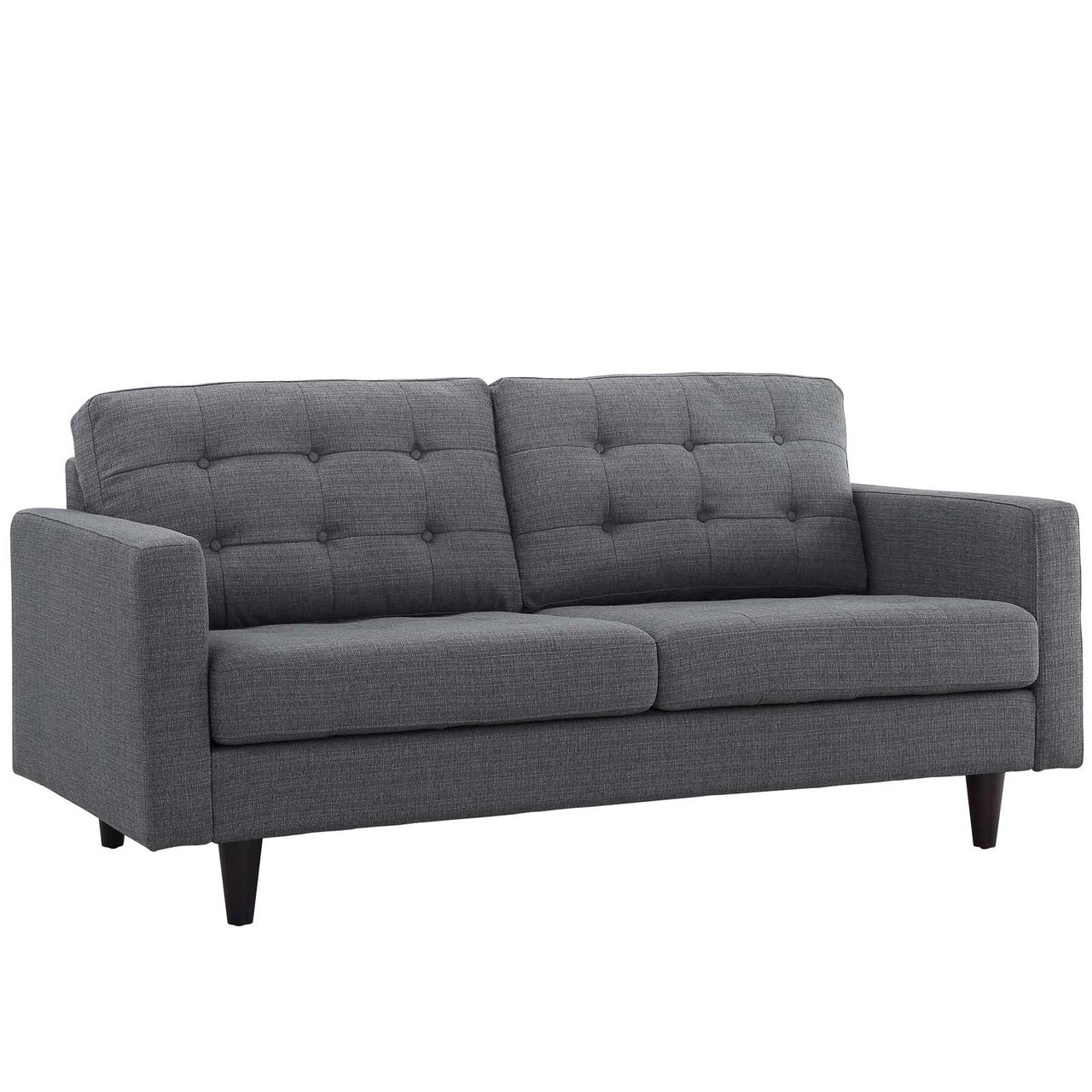 Empress Sofa, Loveseat and Armchair Set of 3, Fabric, Grey Gray 14301
