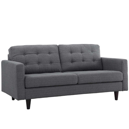 Empress Sofa, Loveseat and Armchair Set of 3, Fabric, Grey Gray 14301