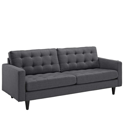 Empress Sofa, Loveseat and Armchair Set of 3, Fabric, Grey Gray 14301