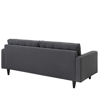 Empress Sofa, Loveseat and Armchair Set of 3, Fabric, Grey Gray 14301