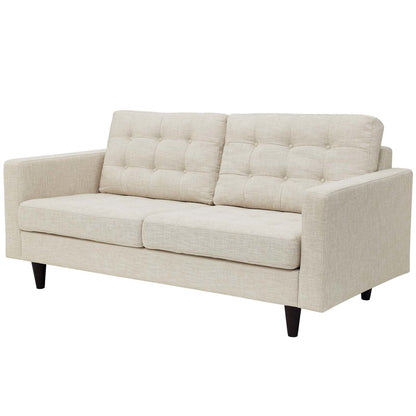 Empress Sofa and Loveseat Set of 2, Fabric, Beige 14308