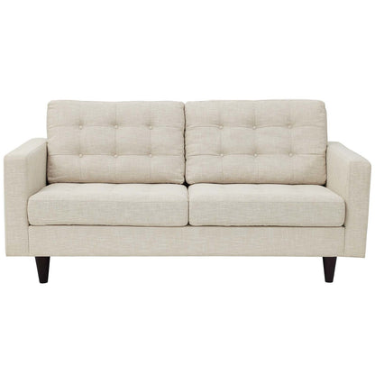 Empress Sofa and Loveseat Set of 2, Fabric, Beige 14308