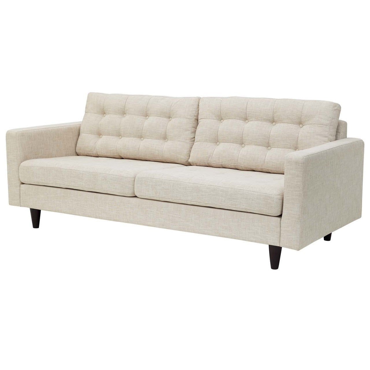 Empress Sofa and Loveseat Set of 2, Fabric, Beige 14308