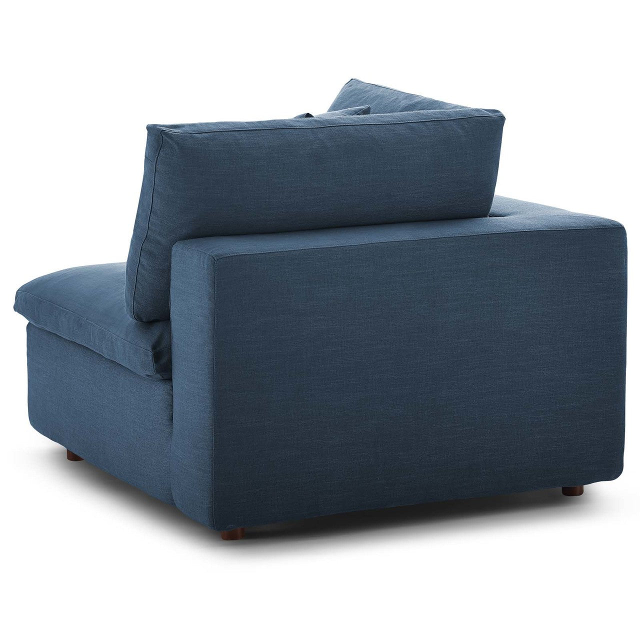 Commix Down Filled Overstuffed Corner Chair, Fabric, Navy Blue 15711