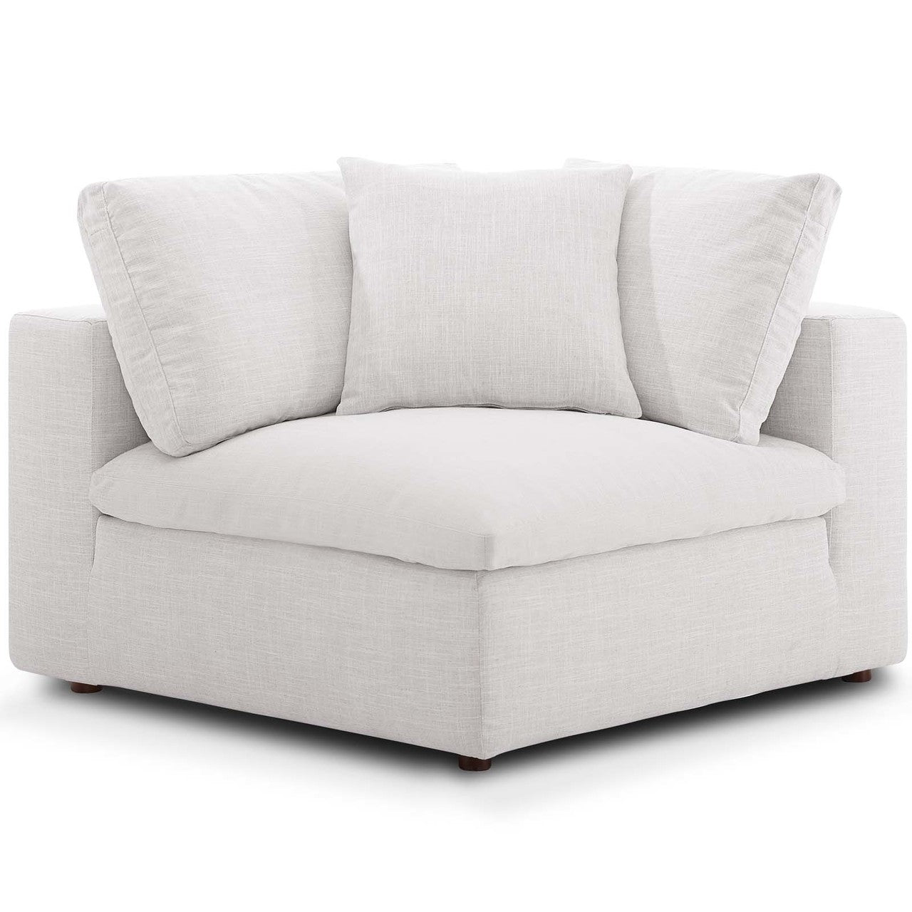Commix Down Filled Overstuffed Corner Chair, Fabric, Beige 15712