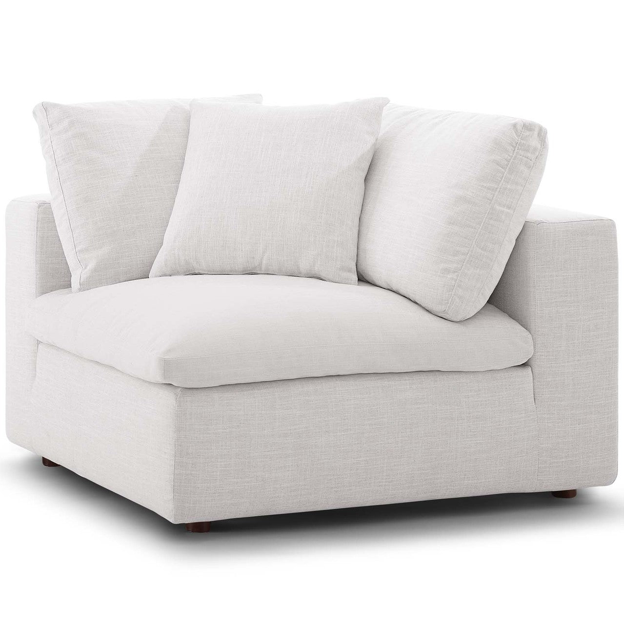 Commix Down Filled Overstuffed Corner Chair, Fabric, Beige 15712