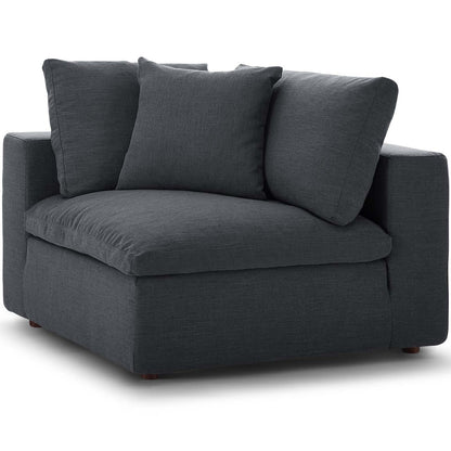 Commix Down Filled Overstuffed Corner Chair, Fabric, Grey Gray 15713