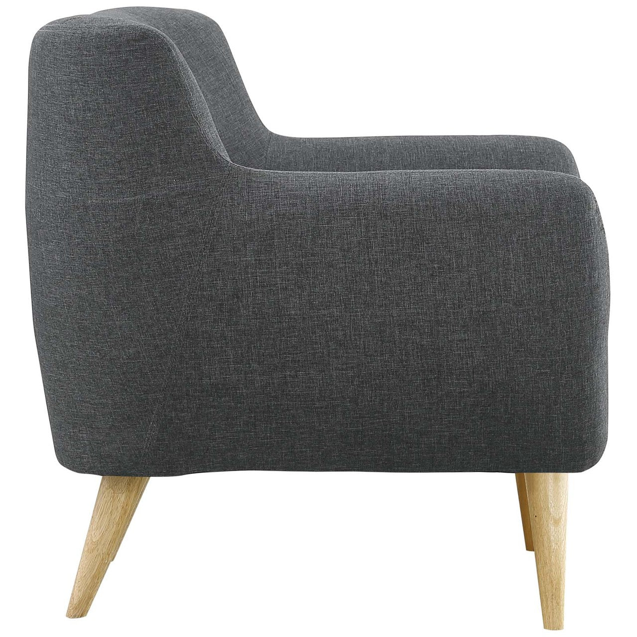 Remark 3 Piece Living Room Sofa and Two Armchairs Set, Fabric, Grey Gray 14312