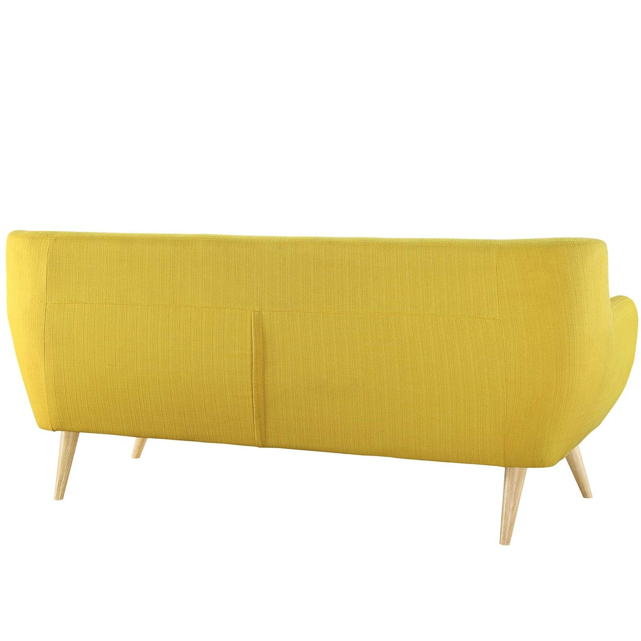 Remark 3 Piece Living Room Sofa and Two Armchairs Set, Fabric, Yellow 14314