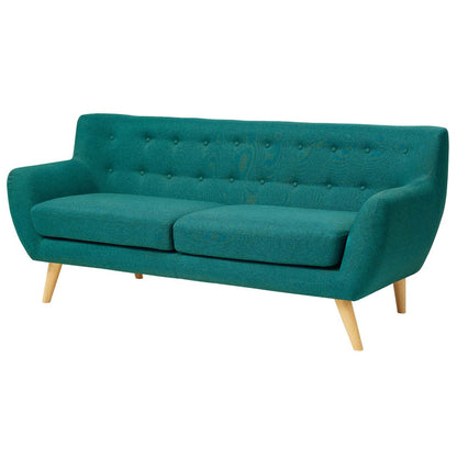 Remark 3 Piece Living Room Sofa and Two Armchairs Set, Fabric, Aqua Blue 14315