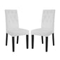 Confer Dining Side Chair Vinyl Set of 2, Faux Vinyl Leather, White 14318