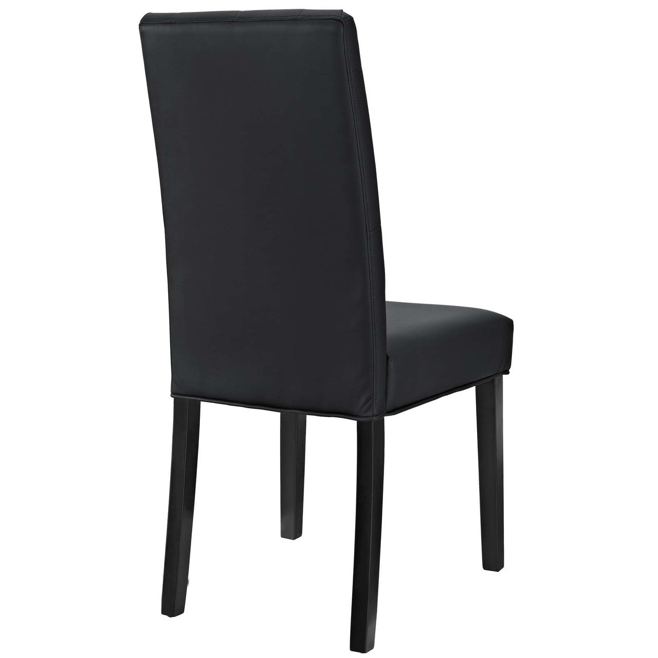 Confer Dining Side Chair Vinyl Set of 4, Faux Vinyl Leather, Black 14319