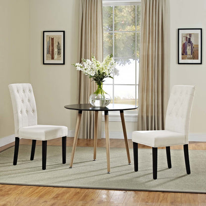 Confer Dining Side Chair Fabric Set of 2, Fabric, Beige 14321