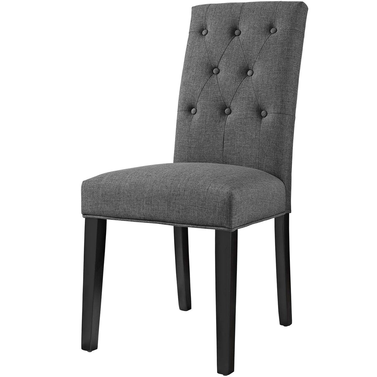 Confer Dining Side Chair Fabric Set of 2, Fabric, Grey Gray 14322