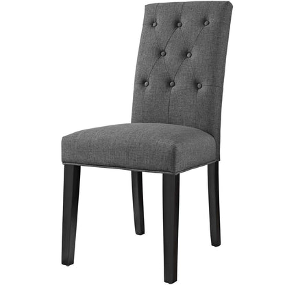 Confer Dining Side Chair Fabric Set of 2, Fabric, Grey Gray 14322
