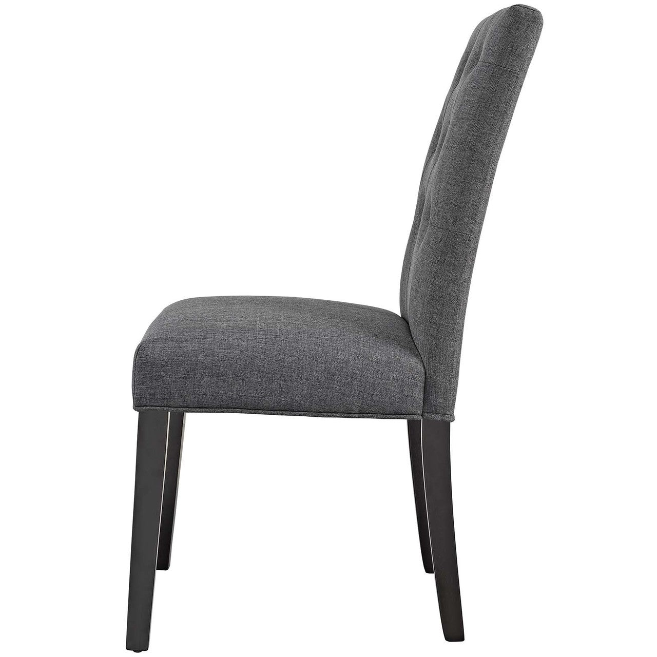 Confer Dining Side Chair Fabric Set of 2, Fabric, Grey Gray 14322