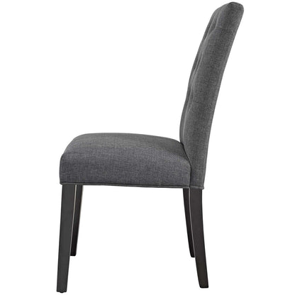 Confer Dining Side Chair Fabric Set of 2, Fabric, Grey Gray 14322