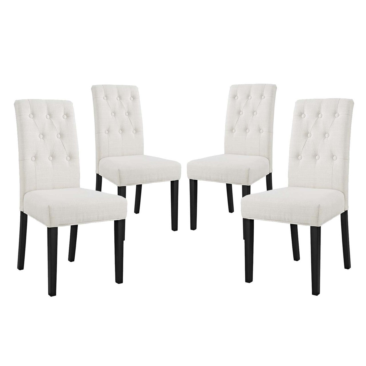 Confer Dining Side Chair Fabric Set of 4, Fabric, Beige 14323