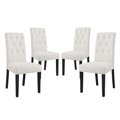 Confer Dining Side Chair Fabric Set of 4, Fabric, Beige 14323