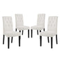 Confer Dining Side Chair Fabric Set of 4, Fabric, Beige 14323