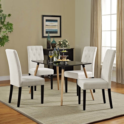 Confer Dining Side Chair Fabric Set of 4, Fabric, Beige 14323