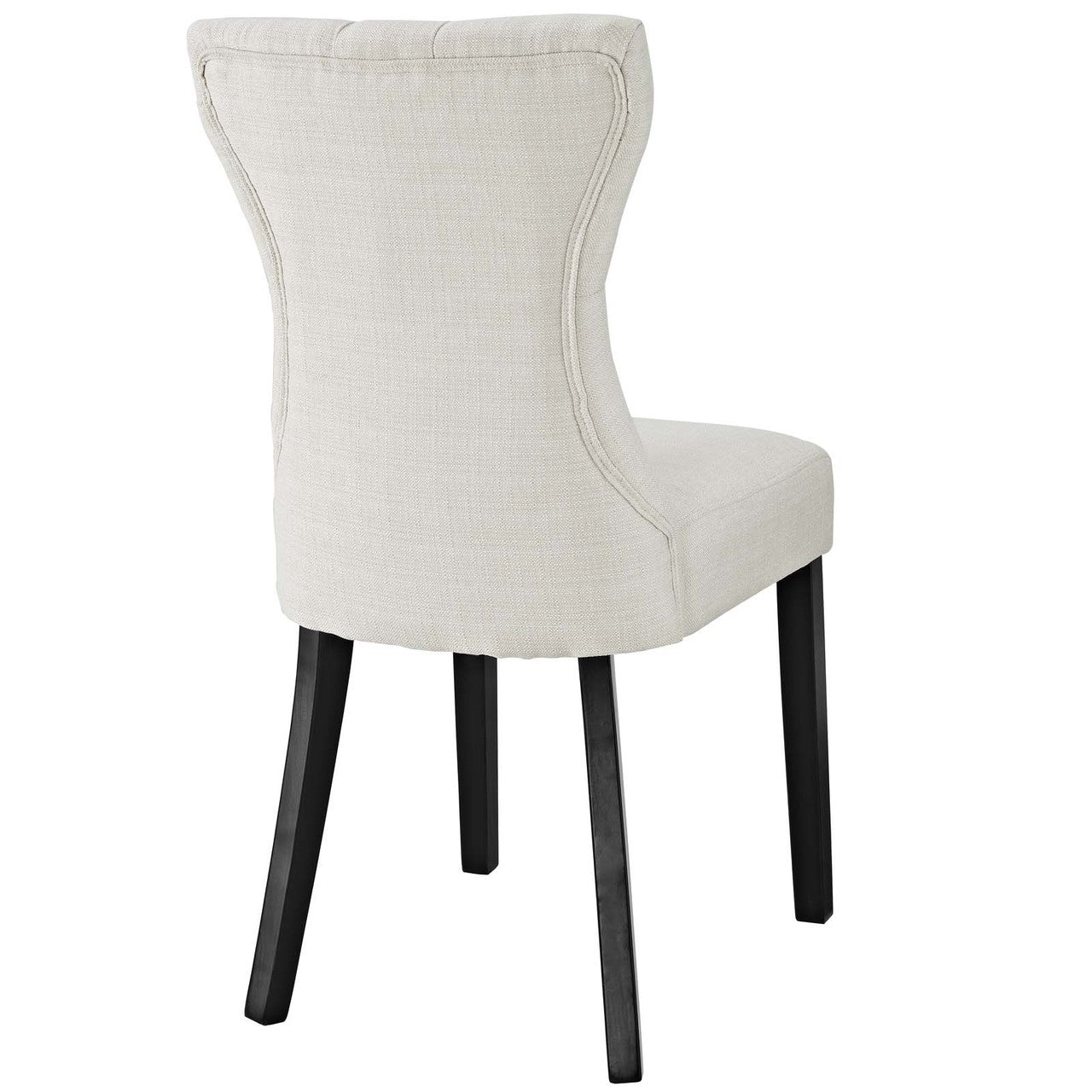 Silhouette Dining Side Chairs Upholstered Fabric Set of 2, Fabric, Beige 14325