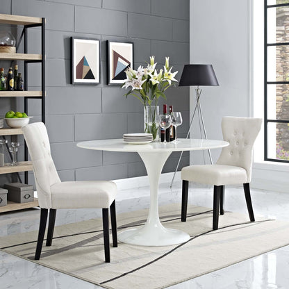 Silhouette Dining Side Chairs Upholstered Fabric Set of 2, Fabric, Beige 14325
