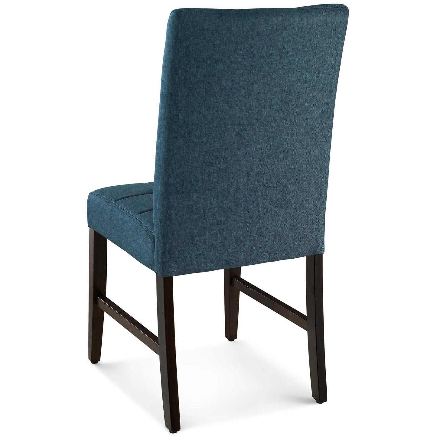 Promulgate Biscuit Tufted Upholstered Fabric Dining Chair Set of 2, Fabric, Wood, Blue, 18168