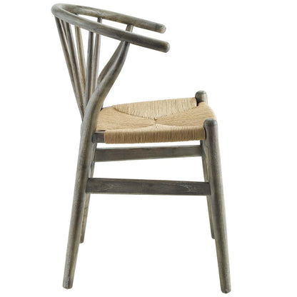 Flourish Spindle Wood Dining Side Chair, Wood, Grey Gray 15386