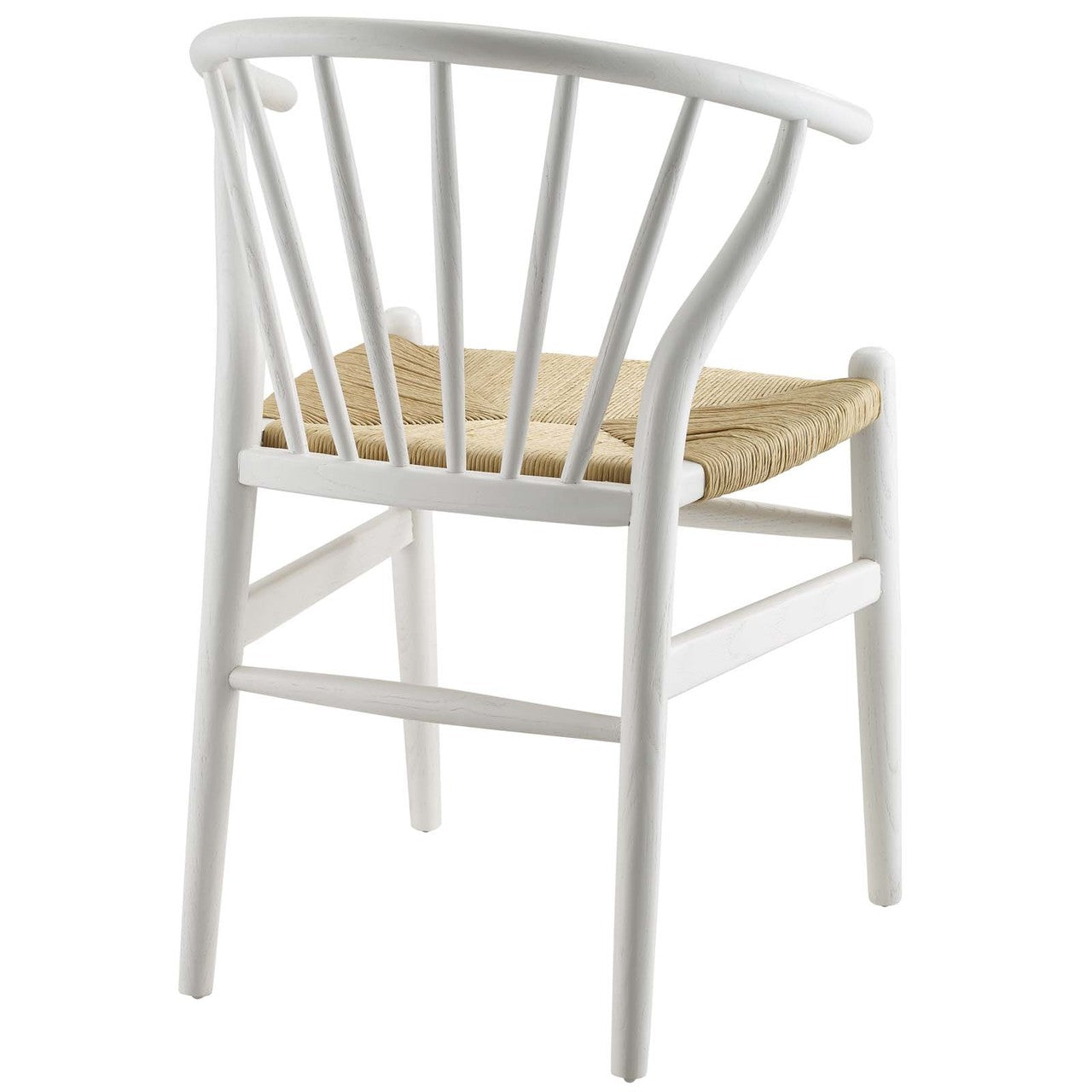 Flourish Spindle Wood Dining Side Chair, Wood, White 15389