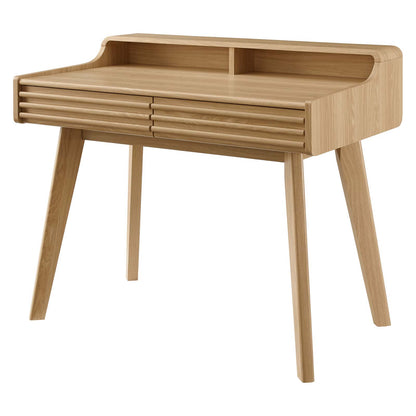 Render Writing Desk, Wood, Brown Oak, 18173