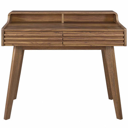 Render Writing Desk, Wood, Natural Walnut Brown, 17991