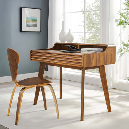 Render Writing Desk, Wood, Natural Walnut Brown, 17991