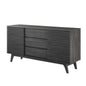 Render 63" Sideboard Buffet Table or TV Stand, Wood, Dark Grey Gray, 18177