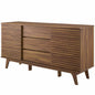 Render 63" Sideboard Buffet Table or TV Stand, Wood, Natural Walnut Brown, 17993
