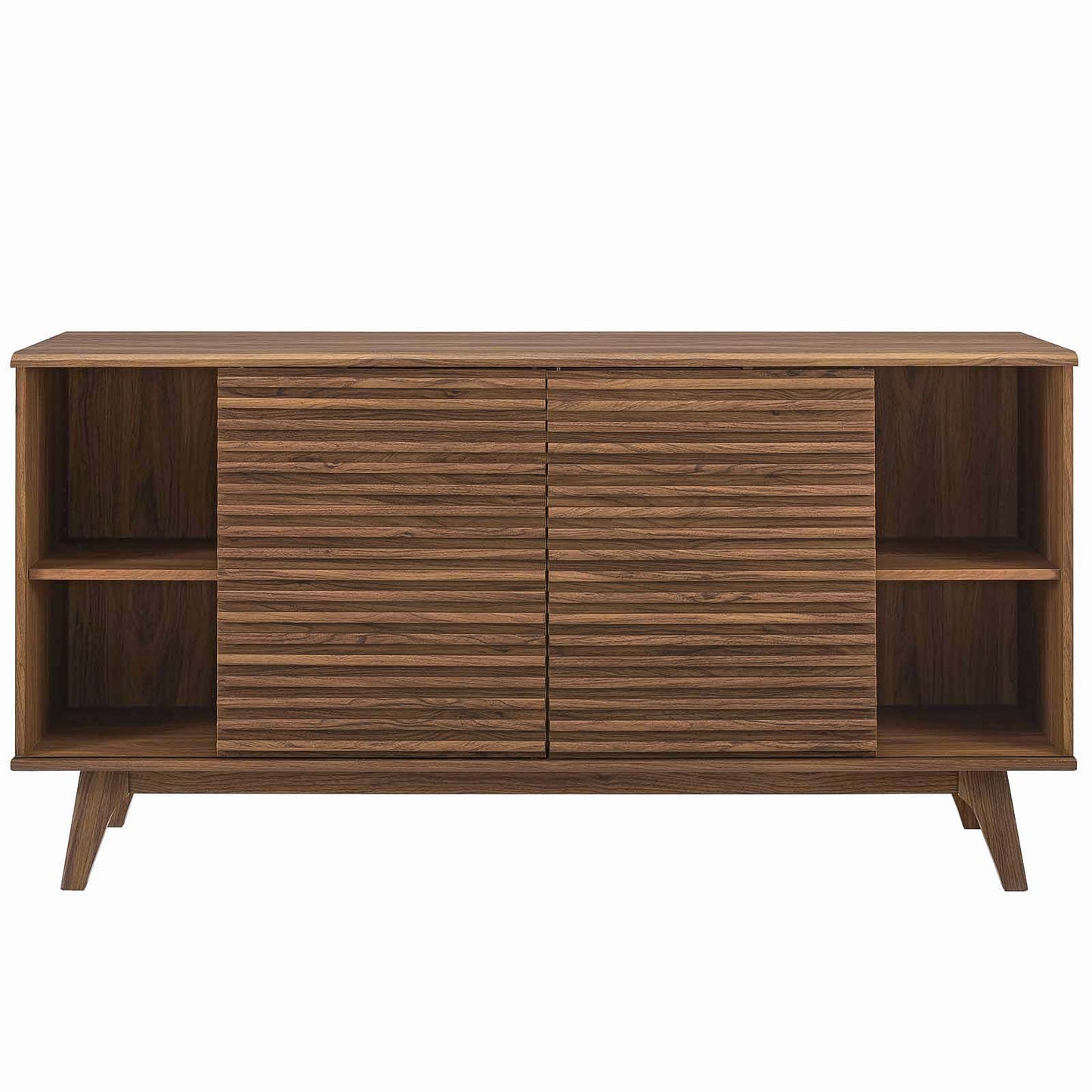 Render 63" Sideboard Buffet Table or TV Stand, Wood, Natural Walnut Brown, 17993